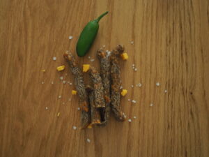 Dried Quail and Pork Snack Sticks With Jalapeno & Cheese