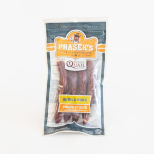 Dried Quail & Pork Snack Sticks w_Jalapeno & Cheese - package