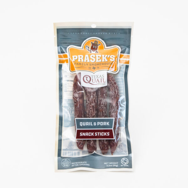 Dried Quail and Pork Snack Sticks - package