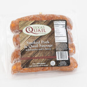 Jalapeno & Cheese Pork & Quail Sausage - package