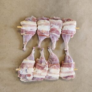 Skewered Bacon-Wrapped Leg/Thigh (8ct)